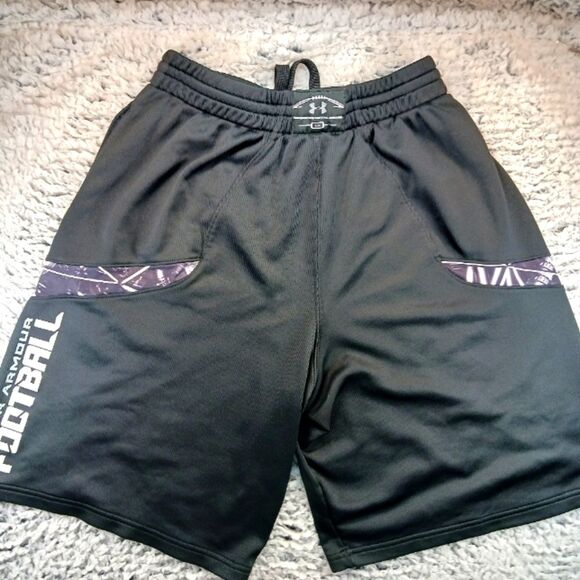 Under Armour  Athletic Performance Football Graphic Sweat Shorts Men's L Black. - Picture 7 of 9